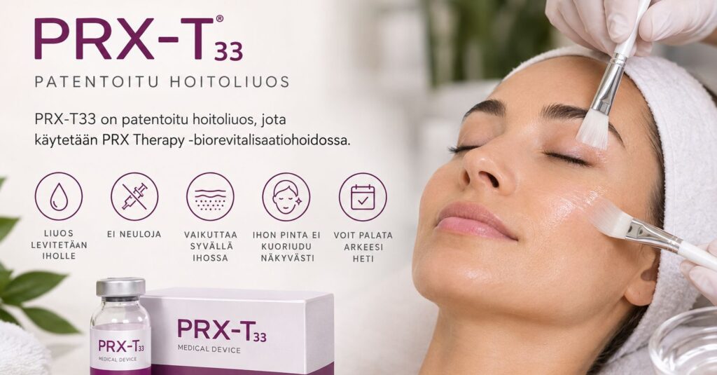 PRX-T33-biorevitalisaatiohoito kasvoille Salon Beauty & Spa Loungessa Salossa